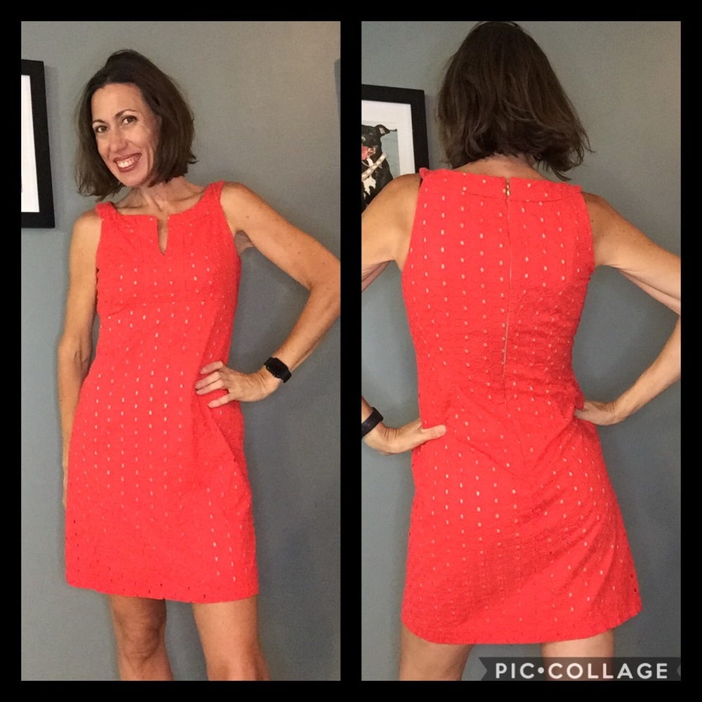Donna Rico Coral Eyelet Dress 😍
